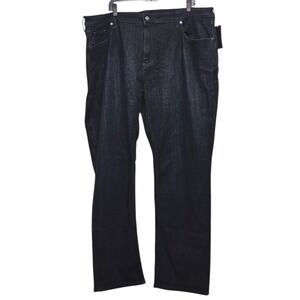 True Classic Jeans Mens 42x32 Dark Indigo Blue Straight Leg Stretch Denim